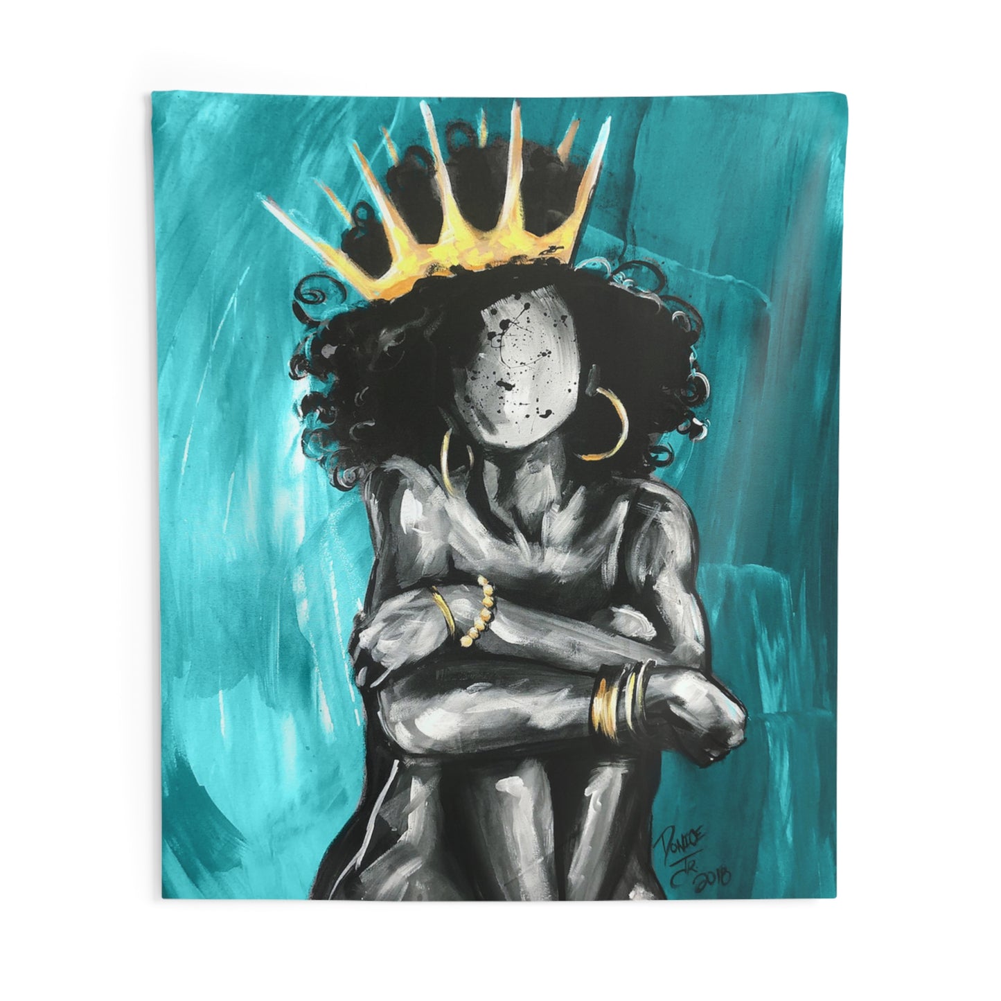 Naturally Queen IX TEAL Indoor Wall Tapestries