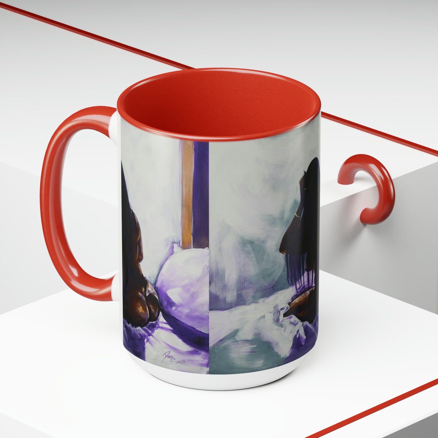 Naturally Ashlynn Two-Tone Coffee Mugs, 15oz