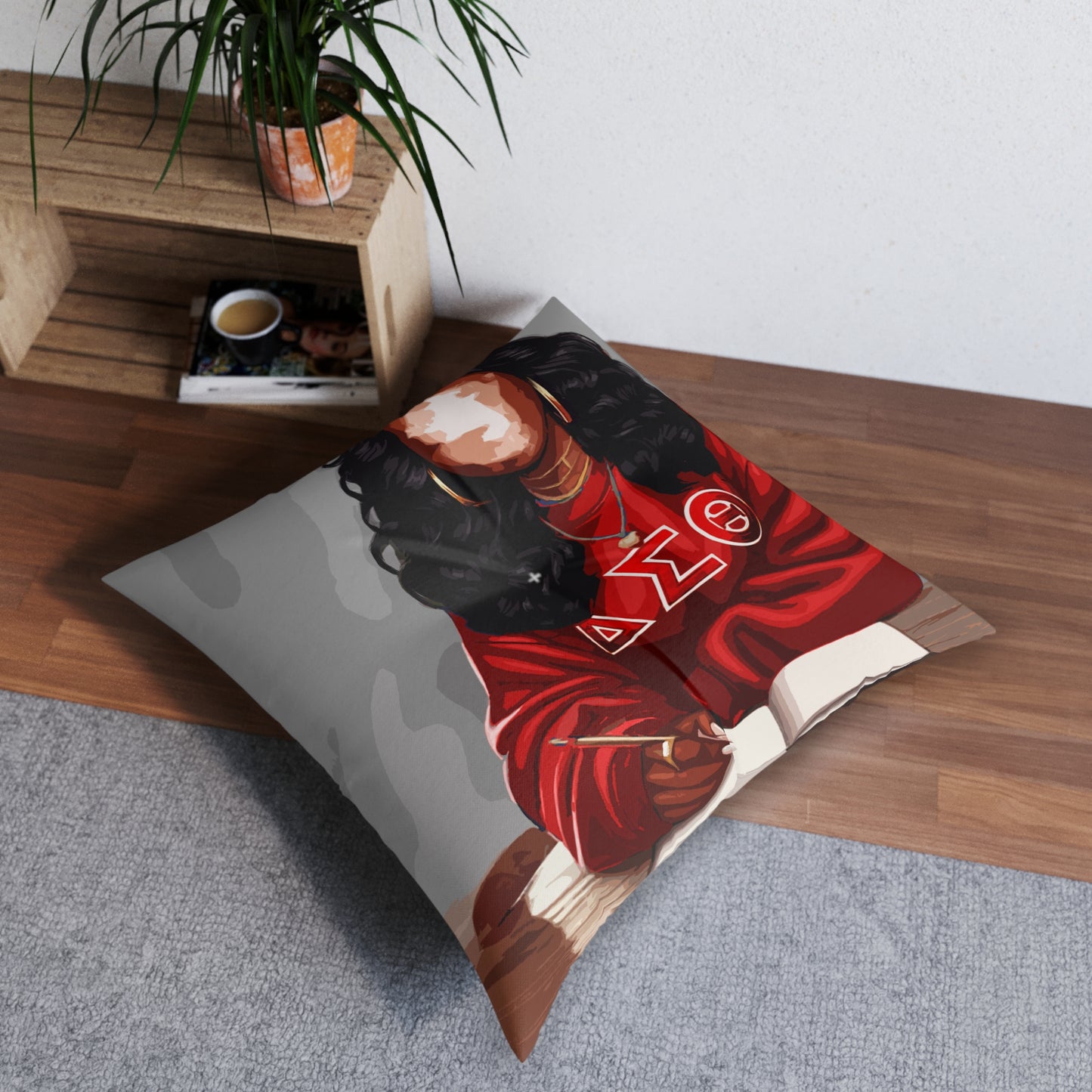 Naturally Divine Delta II Tufted Floor Pillow, Square