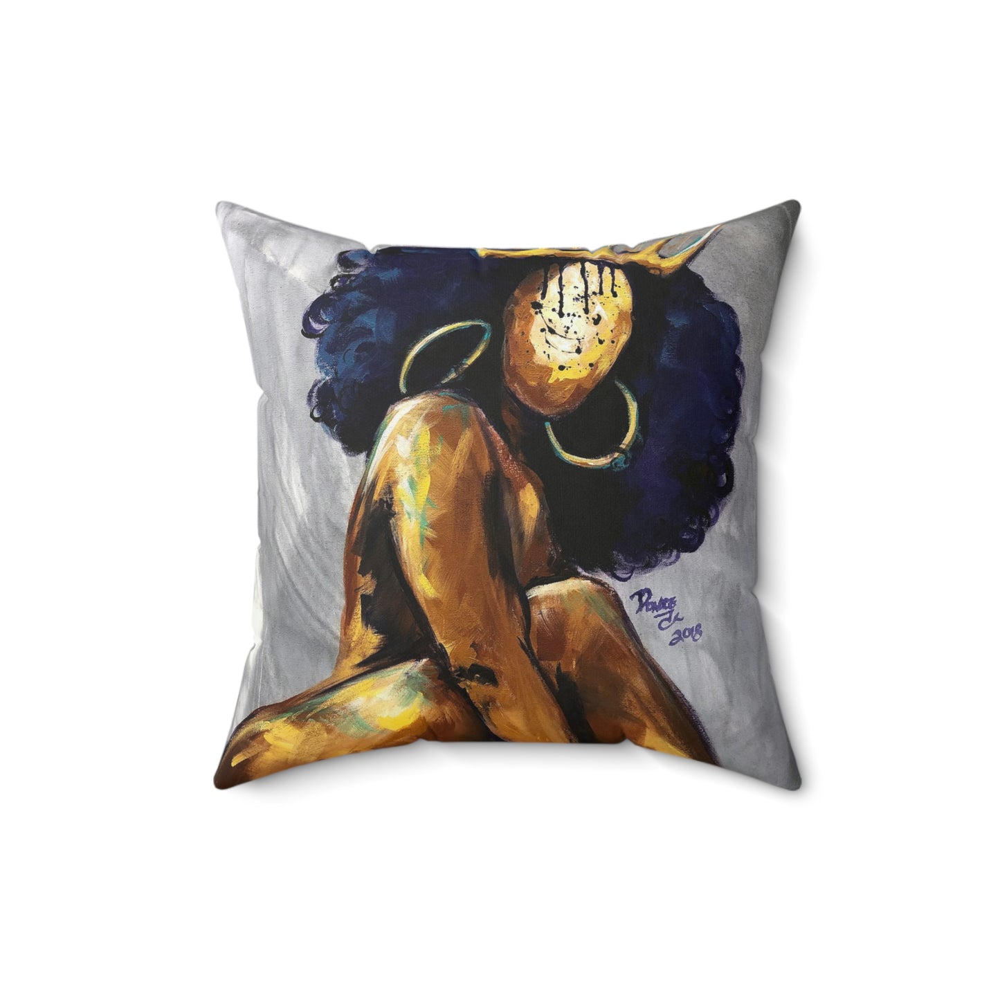 Naturally Queen Nessa Spun Polyester Square Pillow
