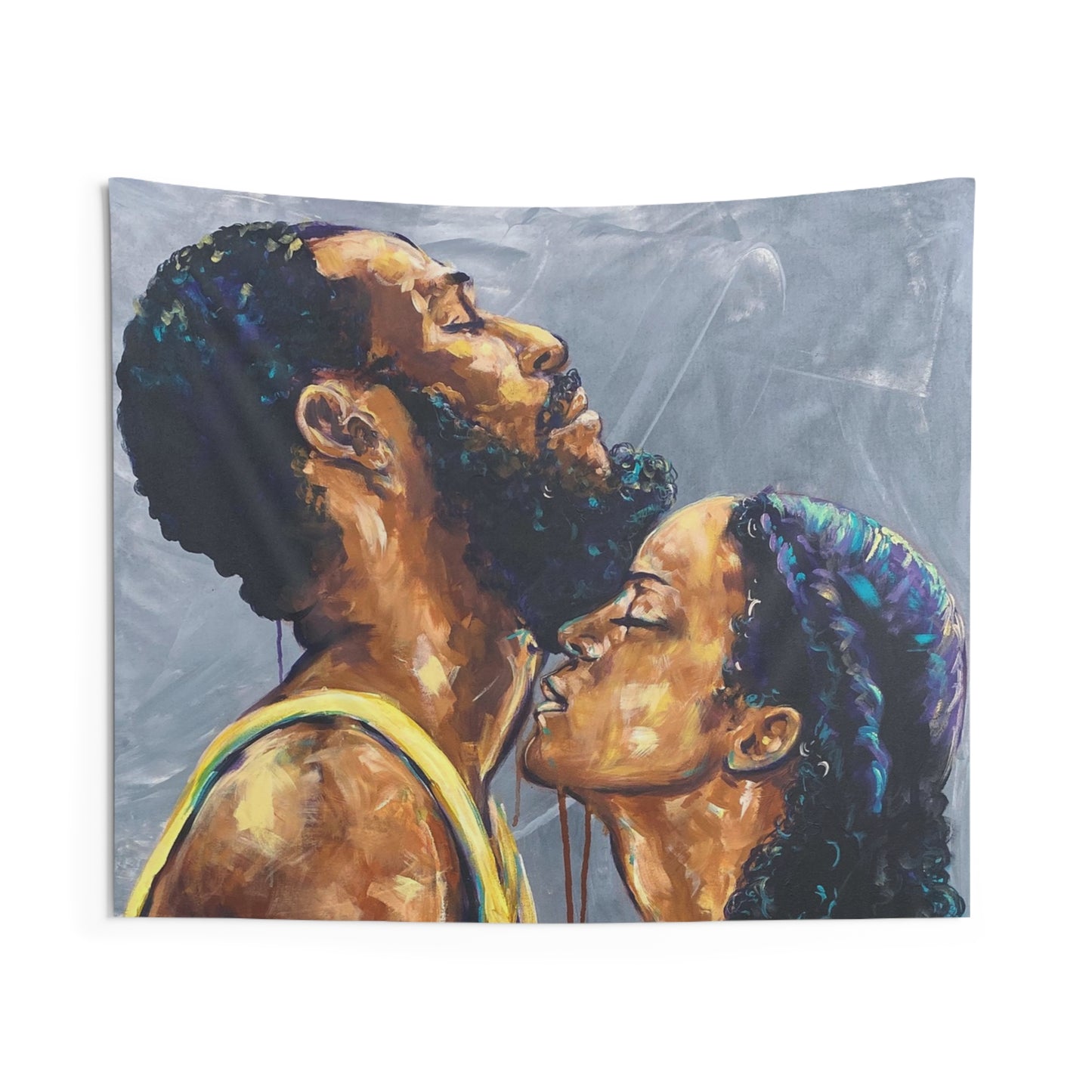 Naturally Black Love V Indoor Wall Tapestries