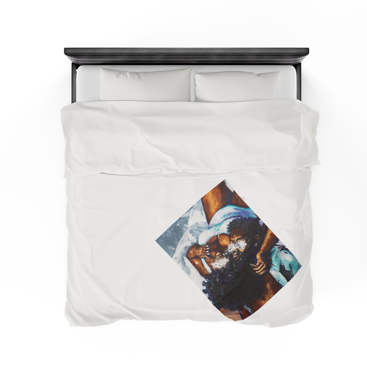 Naturally Black Love XII Velveteen Plush Blanket