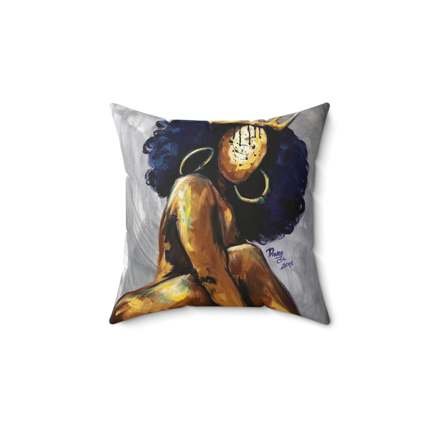 Naturally Queen Nessa Spun Polyester Square Pillow