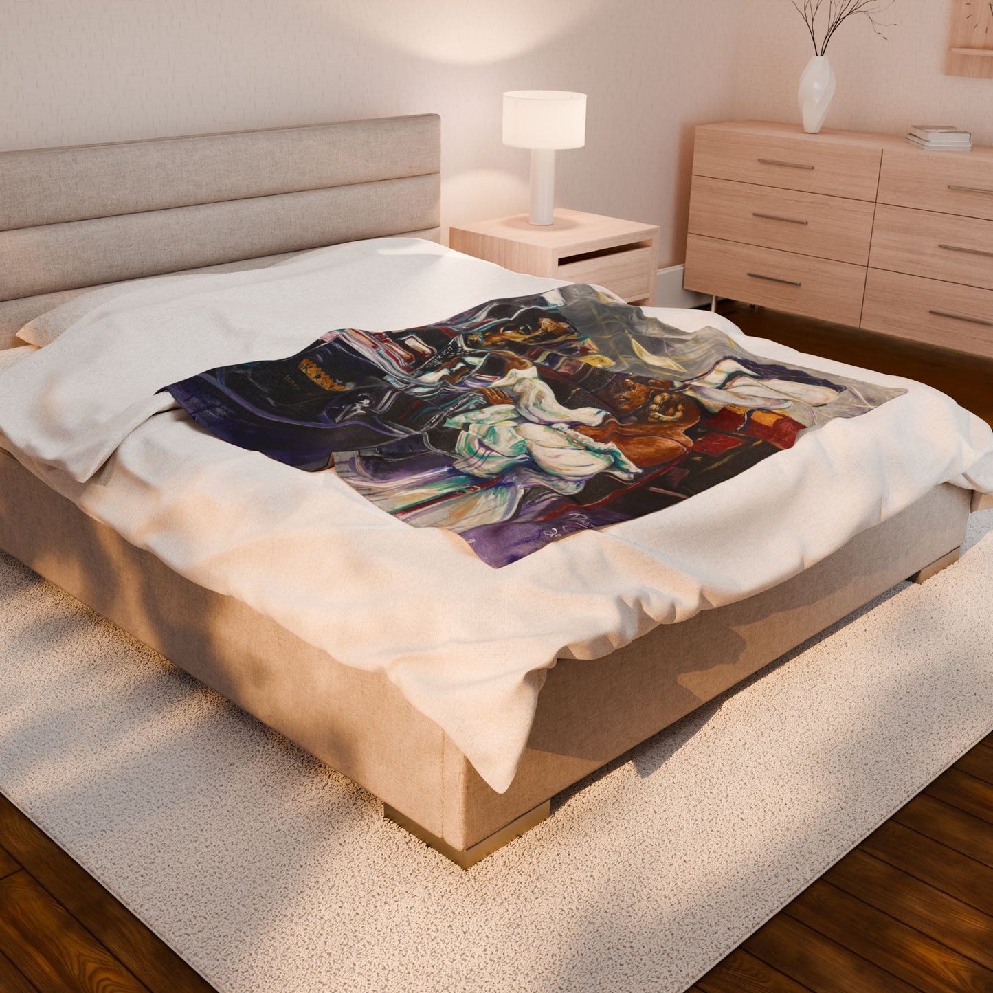 Naturally Nostalgic Velveteen Plush Blanket