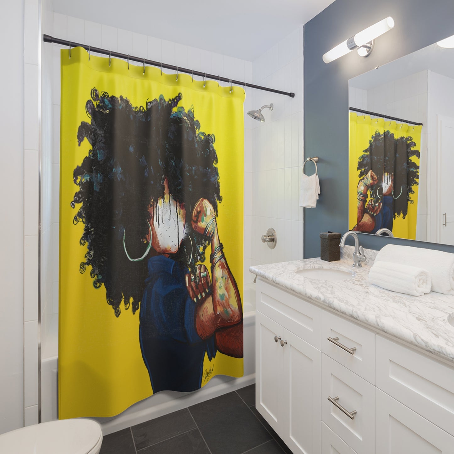 Naturally the Riveter Shower Curtains