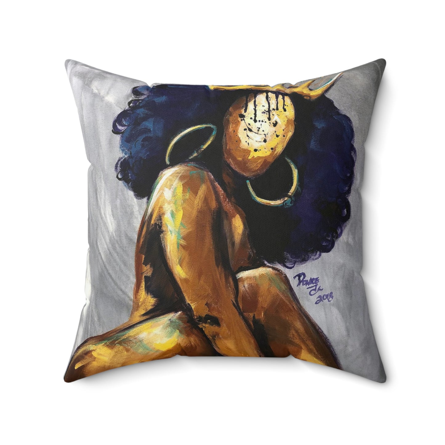 Naturally Queen Nessa Spun Polyester Square Pillow