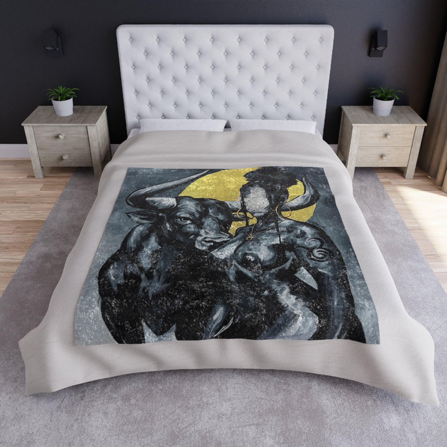 Naturally Taurus Crushed Velvet Blanket
