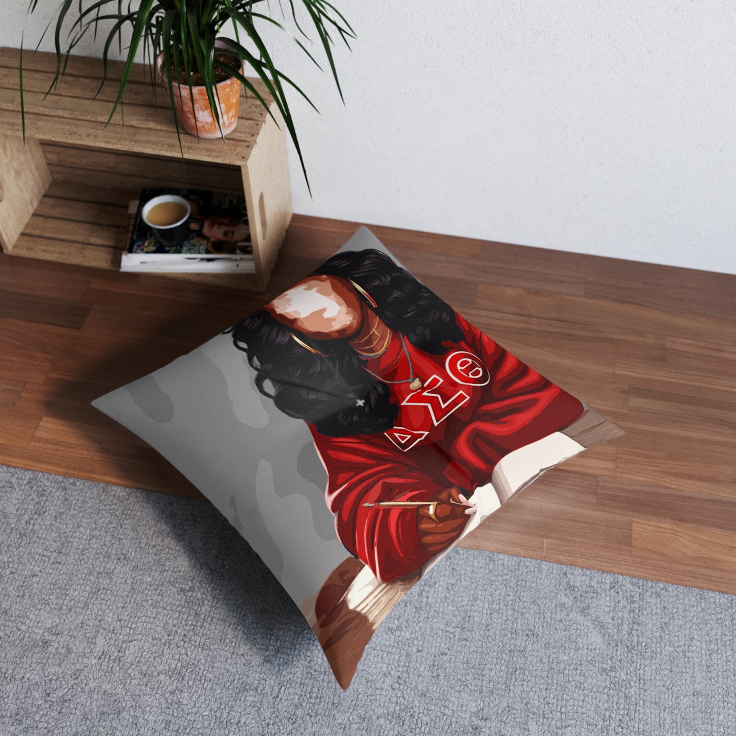 Naturally Divine Delta II Tufted Floor Pillow, Square