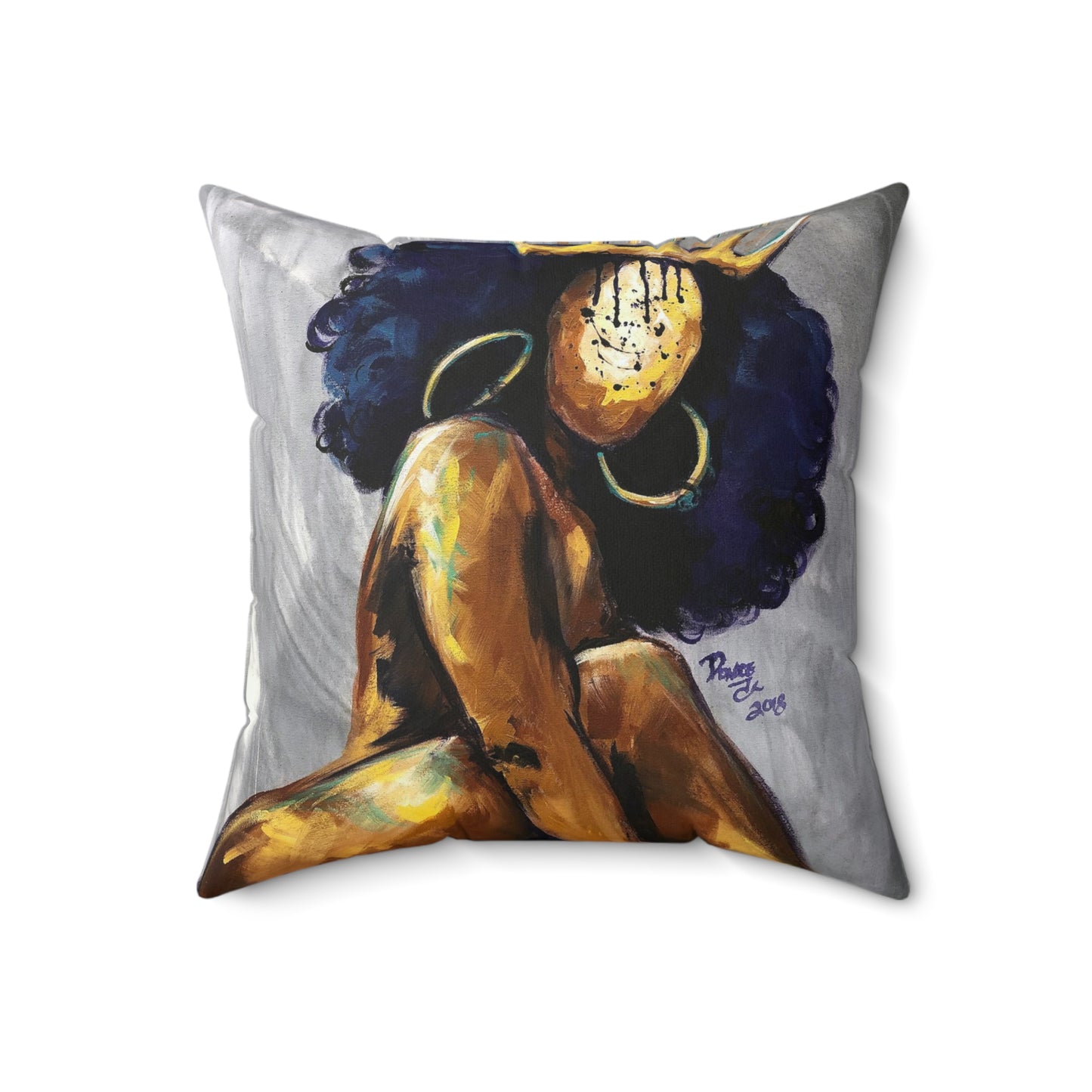 Naturally Queen Nessa Spun Polyester Square Pillow