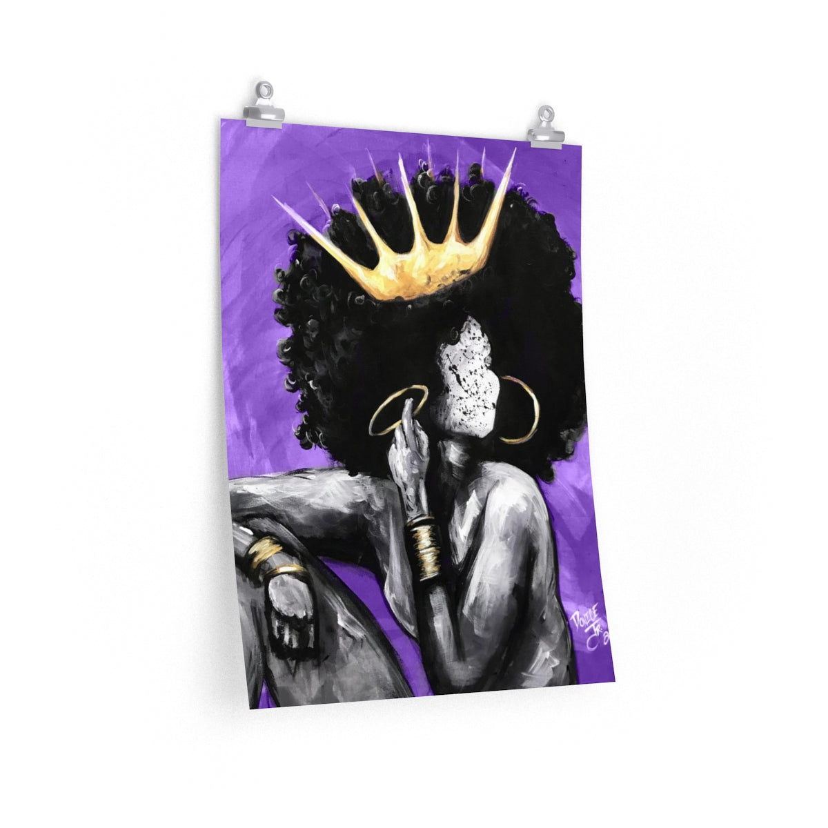 Naturally Queen VI PURPLE Premium Matte vertical posters