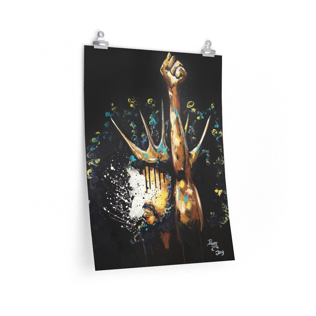 Naturally King Badu Premium Matte vertical posters