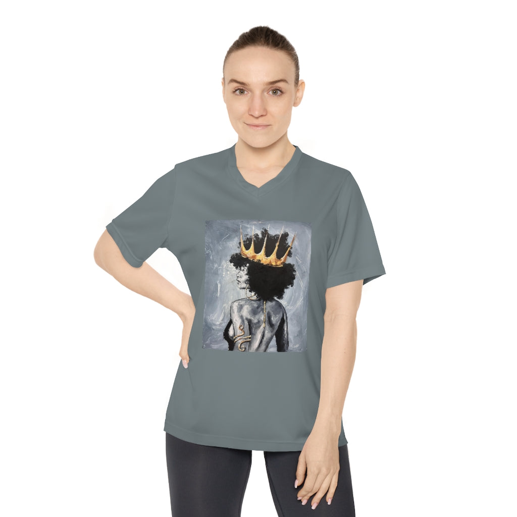 Naturally Queen XXII Women's Performance V-Neck T-Shirt
