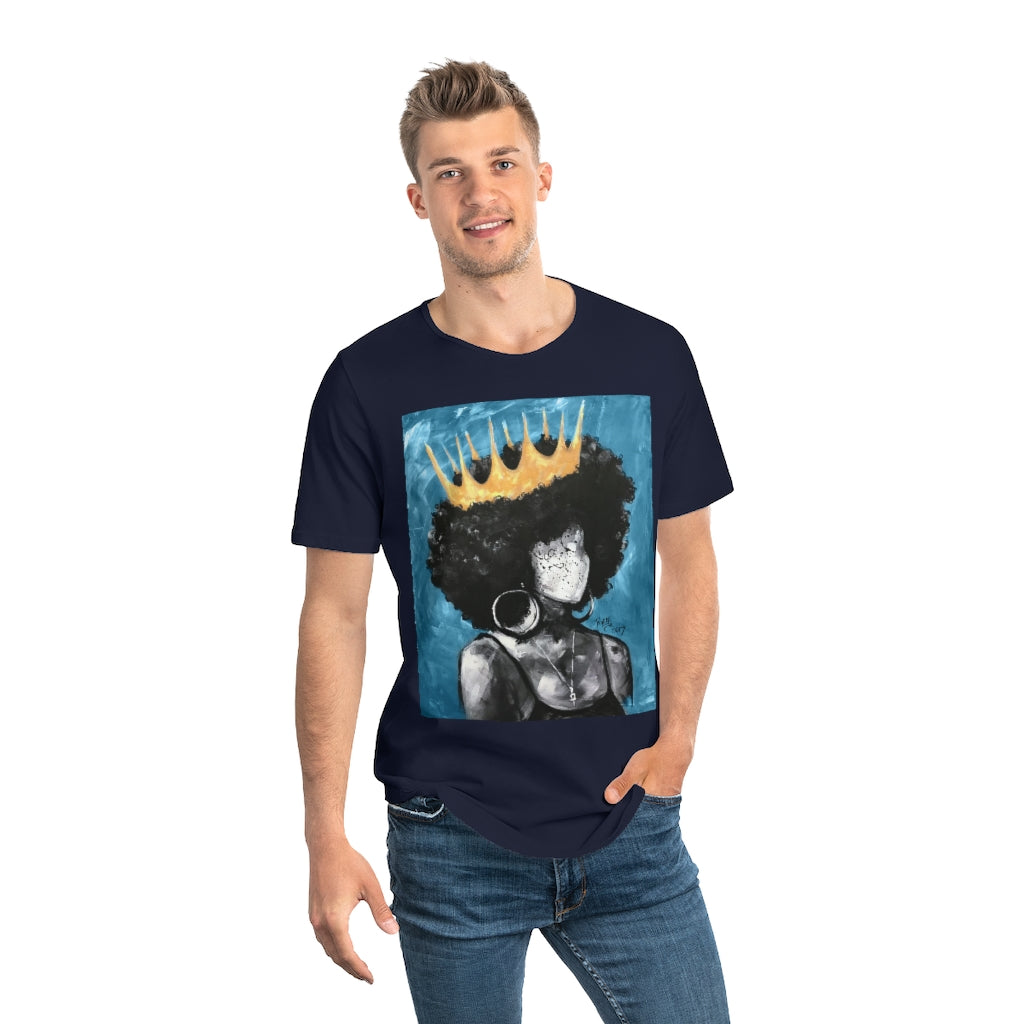 Naturally Queen II BLUE Men's Jersey Curved Hem Tee