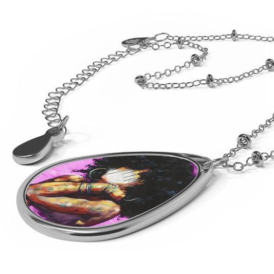 Naturally II PINK Oval Necklace