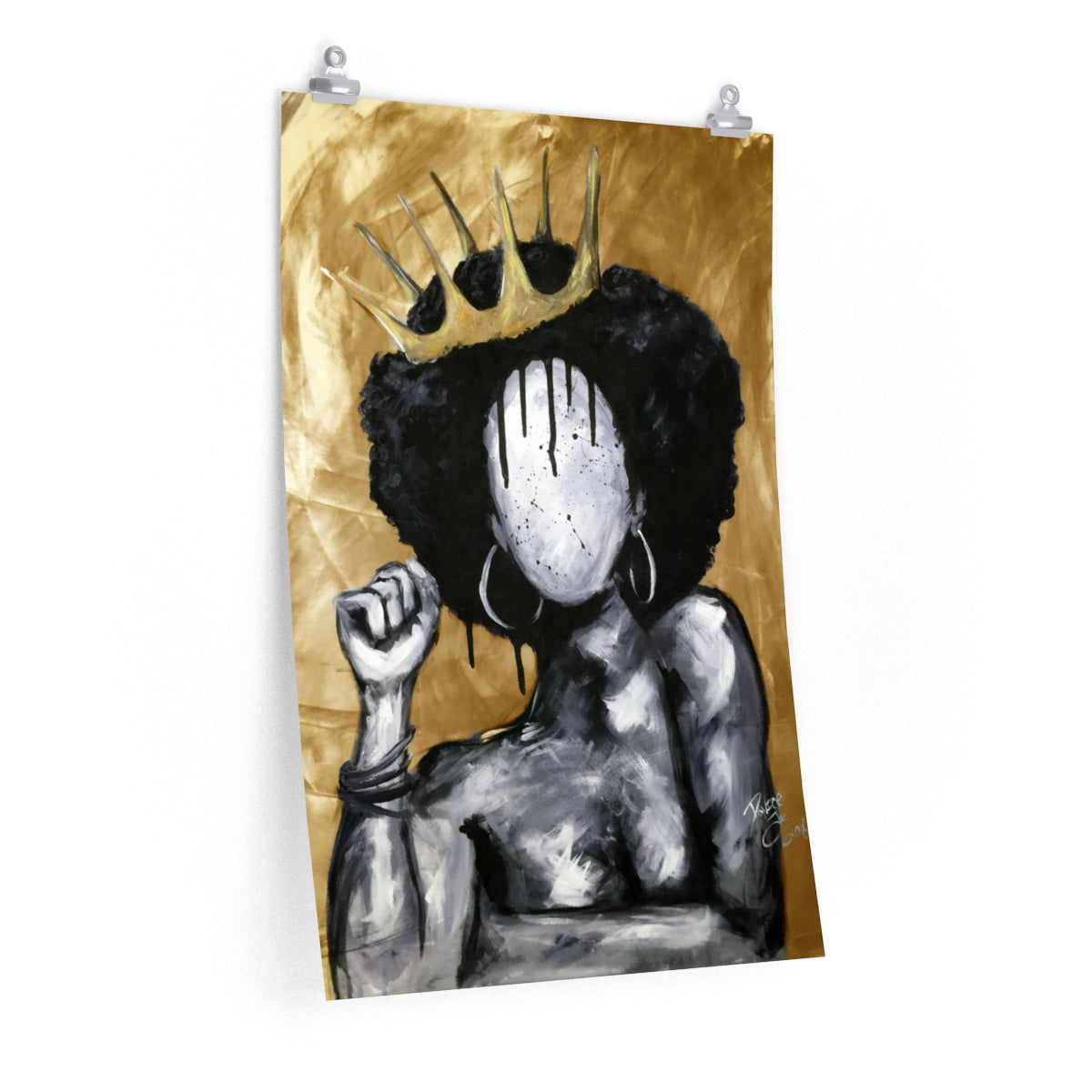 Naturally Queen I GOLD Premium Matte vertical posters