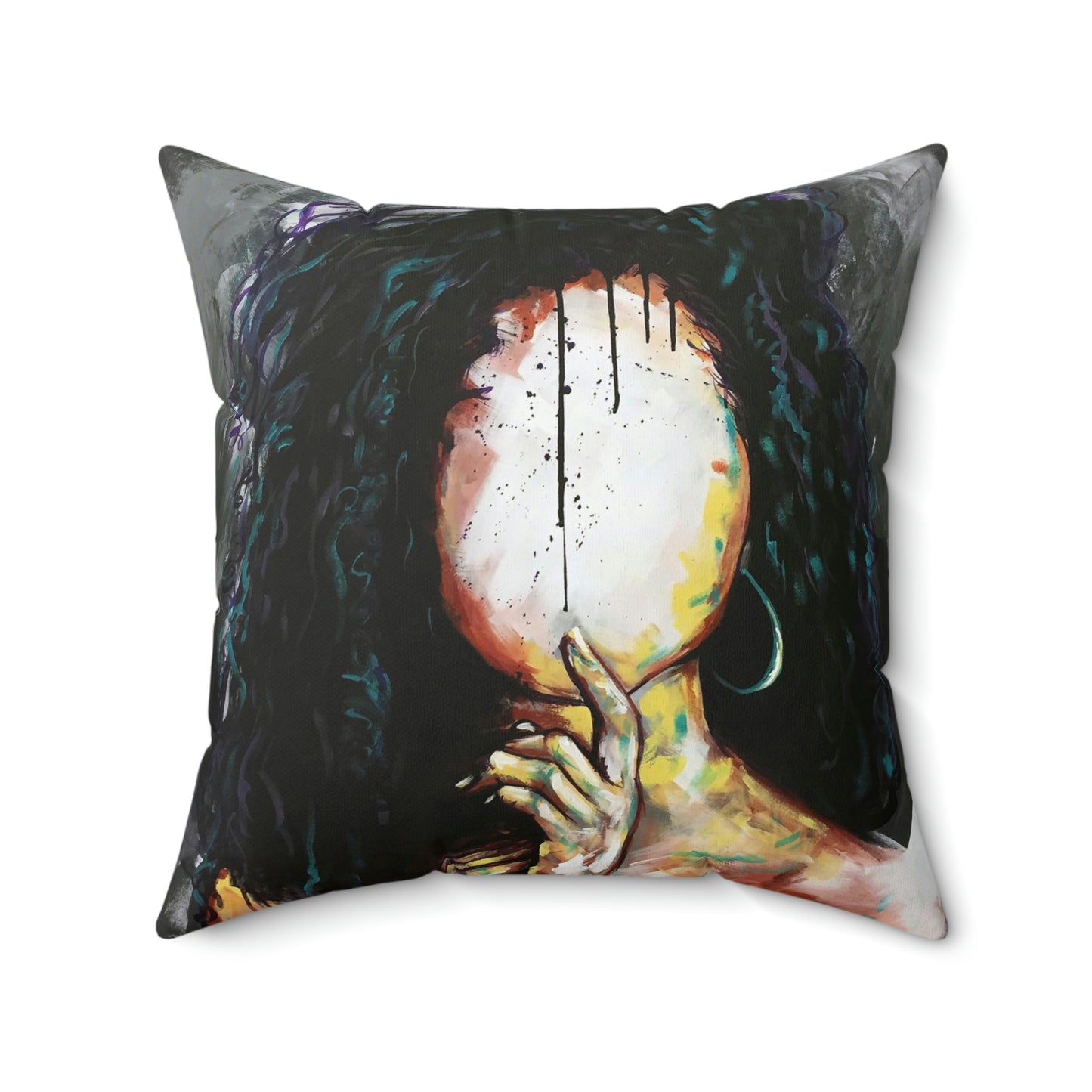 Naturally VI Spun Polyester Square Pillow