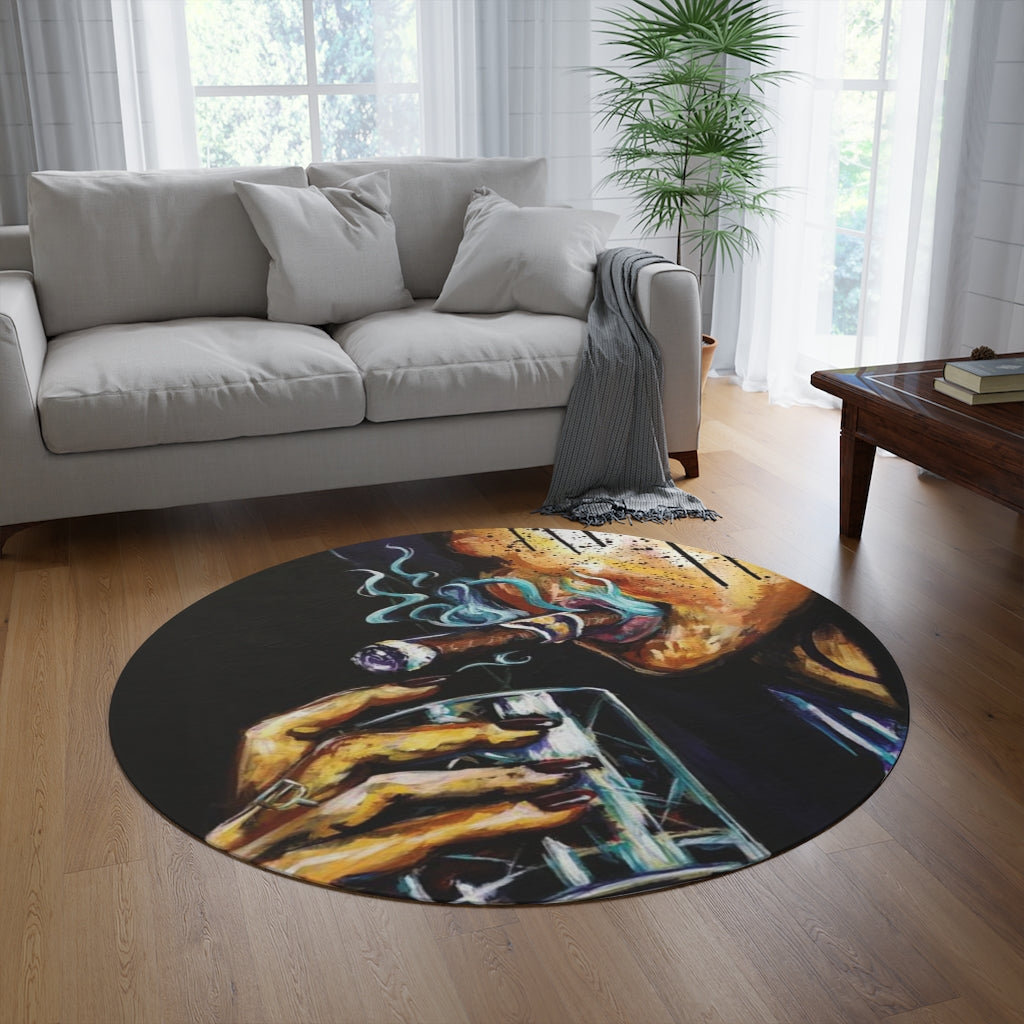 Naturally Bourbon Round Rug