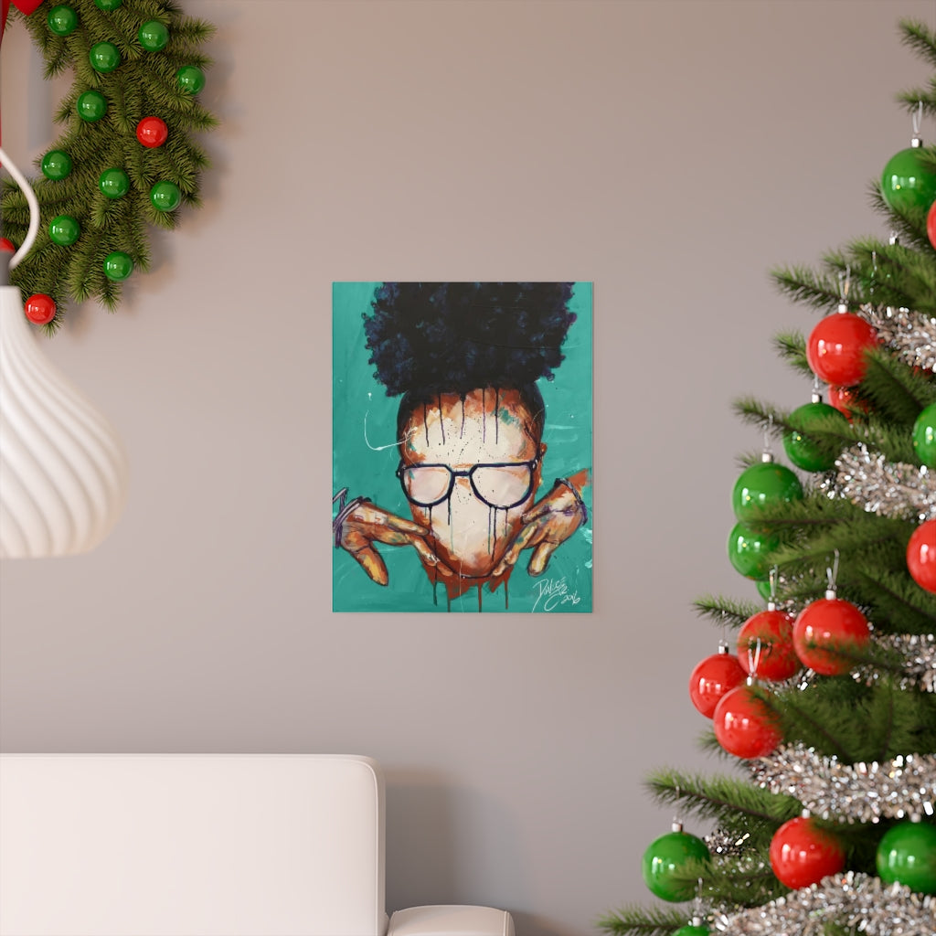 Naturally VIII TEAL Premium Matte vertical posters