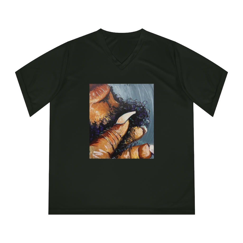 Naturally Black Love X Women's Performance V-Neck T-Shirt