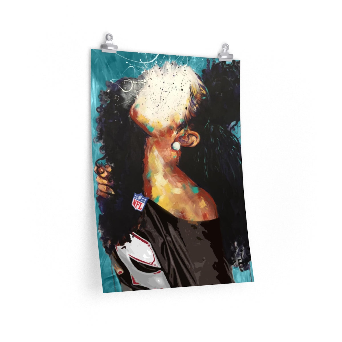 Naturally Falcons III TEAL Premium Matte vertical posters