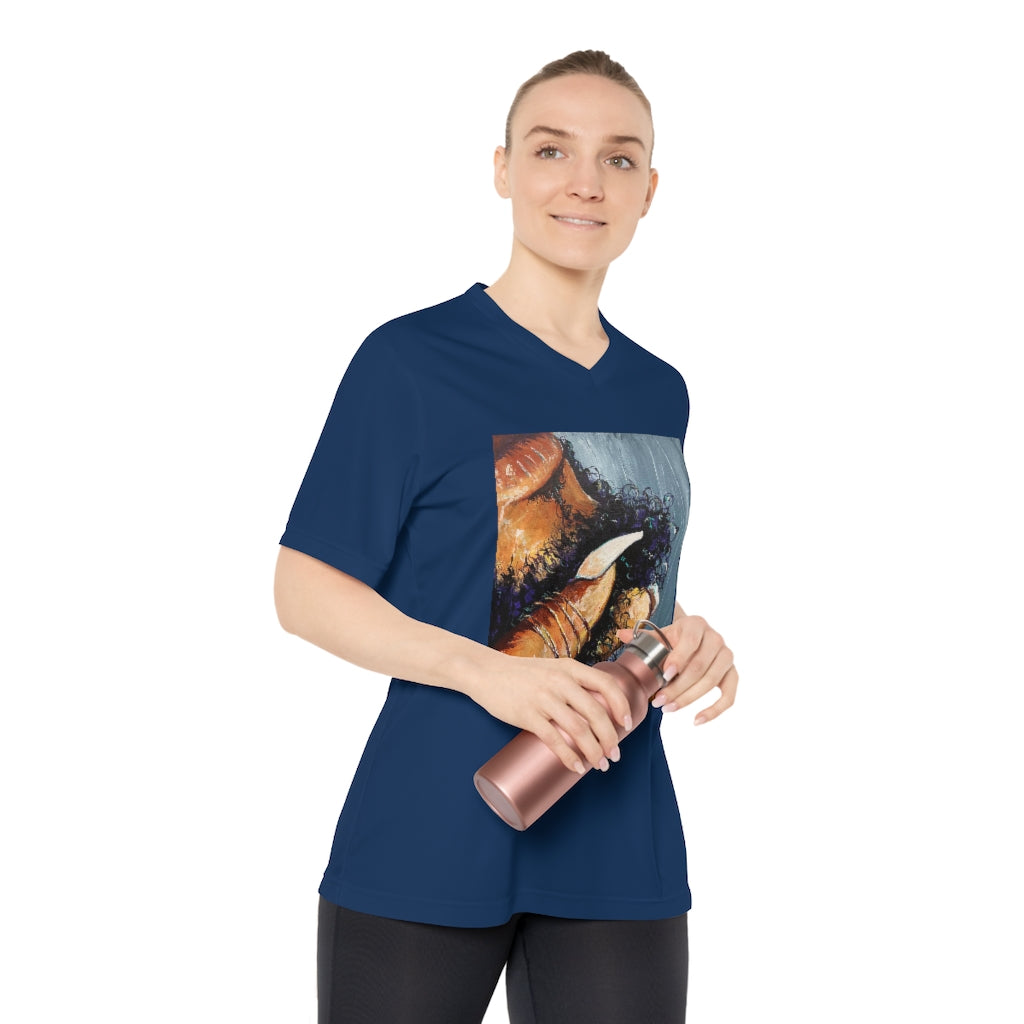 Naturally Black Love X Women's Performance V-Neck T-Shirt