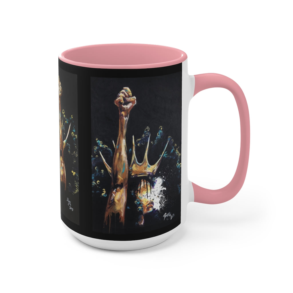 Naturally King and Queen Badu Accent Mug