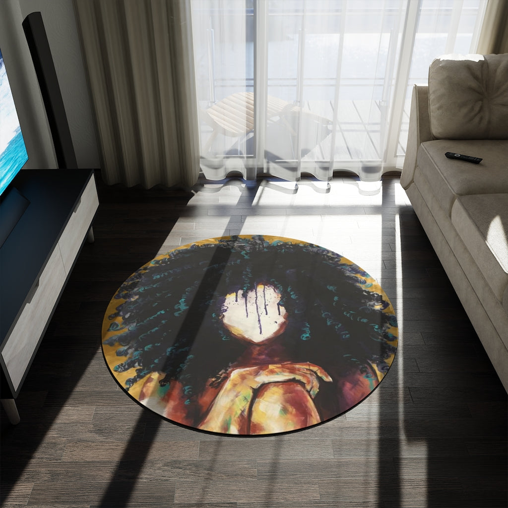 Naturally I GOLD Round Rug