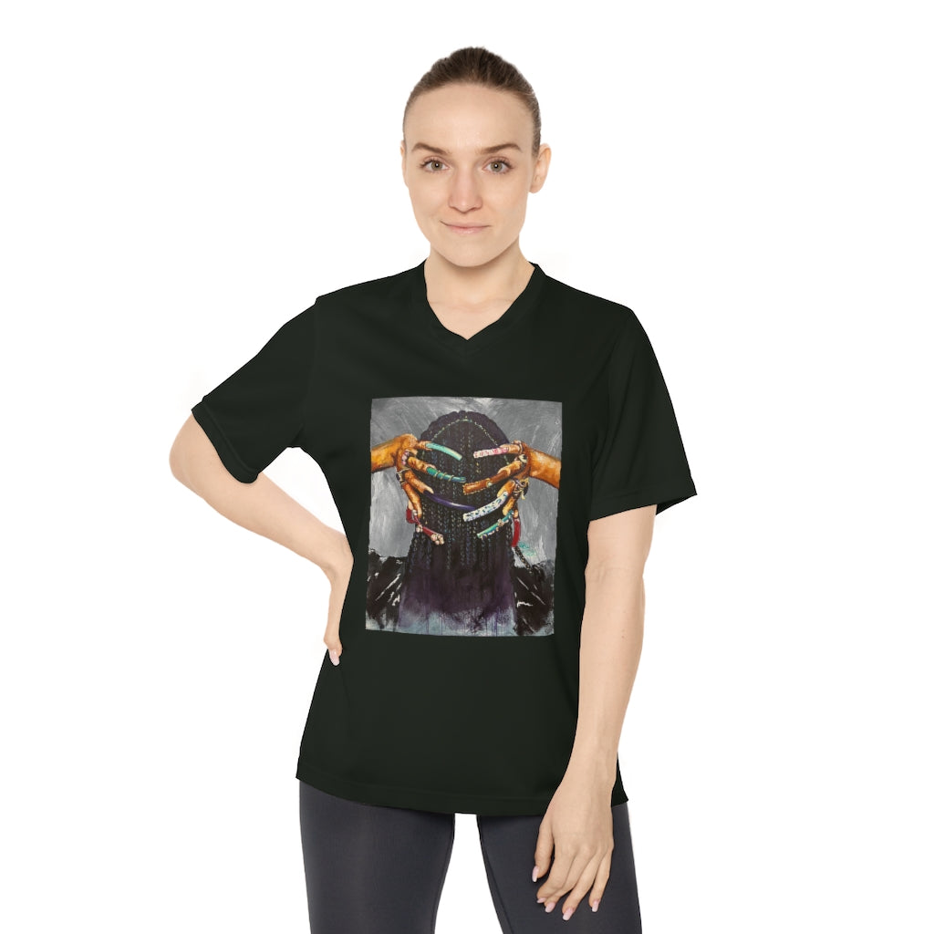 Naturally the Culture I Women's Performance V-Neck T-Shirt