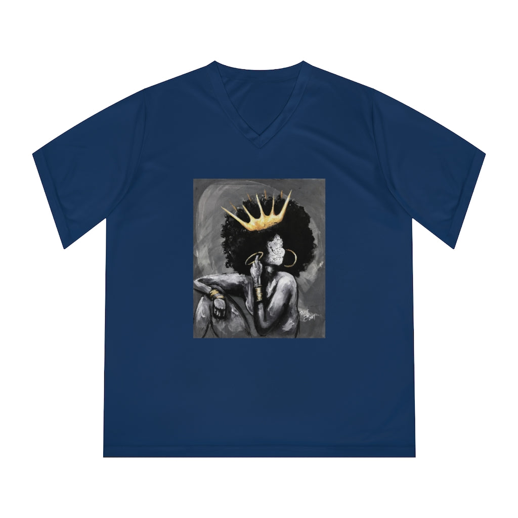 Naturally Queen VI Women's Performance V-Neck T-Shirt