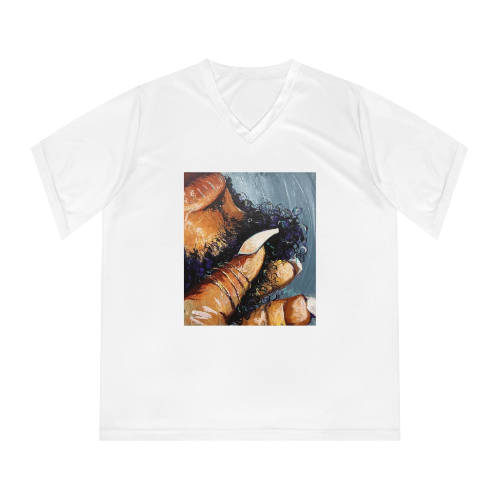 Naturally Black Love X Women's Performance V-Neck T-Shirt