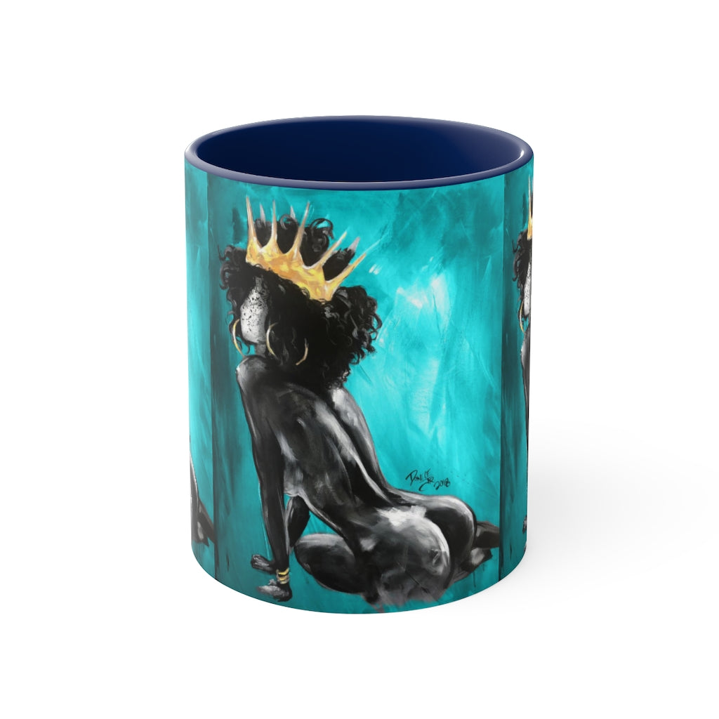Naturally Queen VIII TEAL Accent Coffee Mug, 11oz
