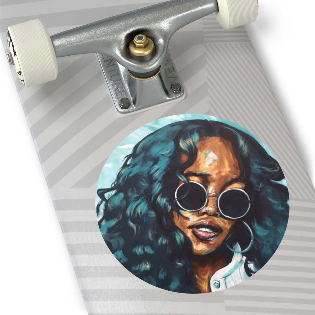 Naturally H.E.R. Round Vinyl Stickers