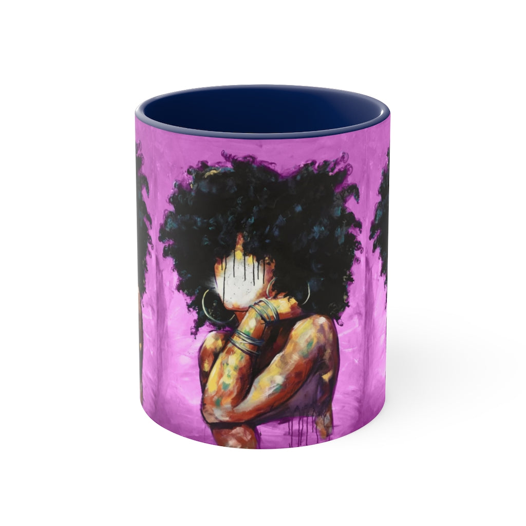Naturally II PINK Accent Coffee Mug, 11oz