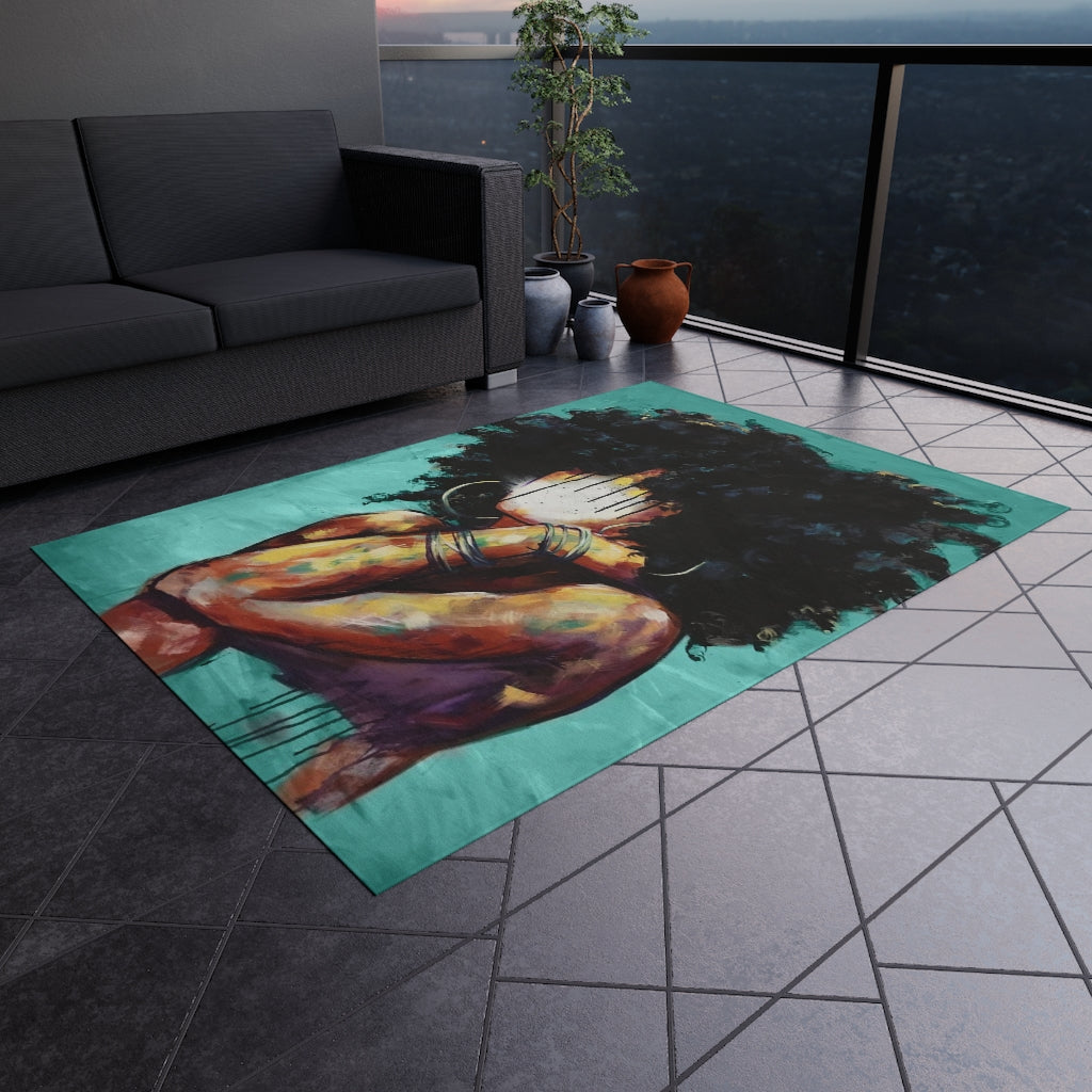 Naturally II TEAL Outdoor Rug