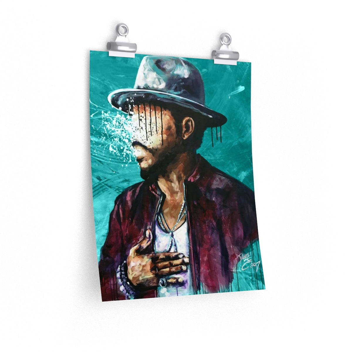 Naturally Charlene TEAL Premium Matte vertical posters