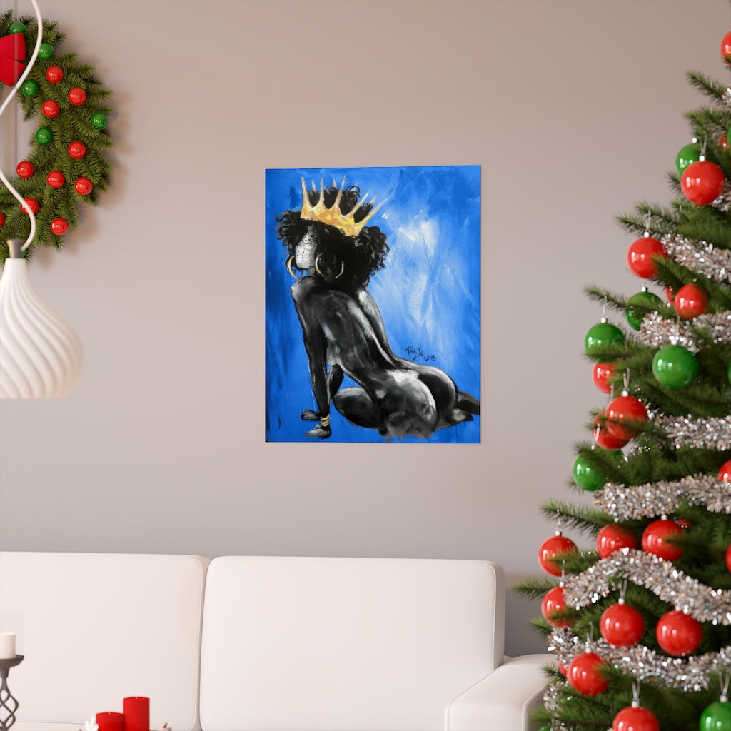 Naturally Queen VIII BLUE Premium Matte vertical posters