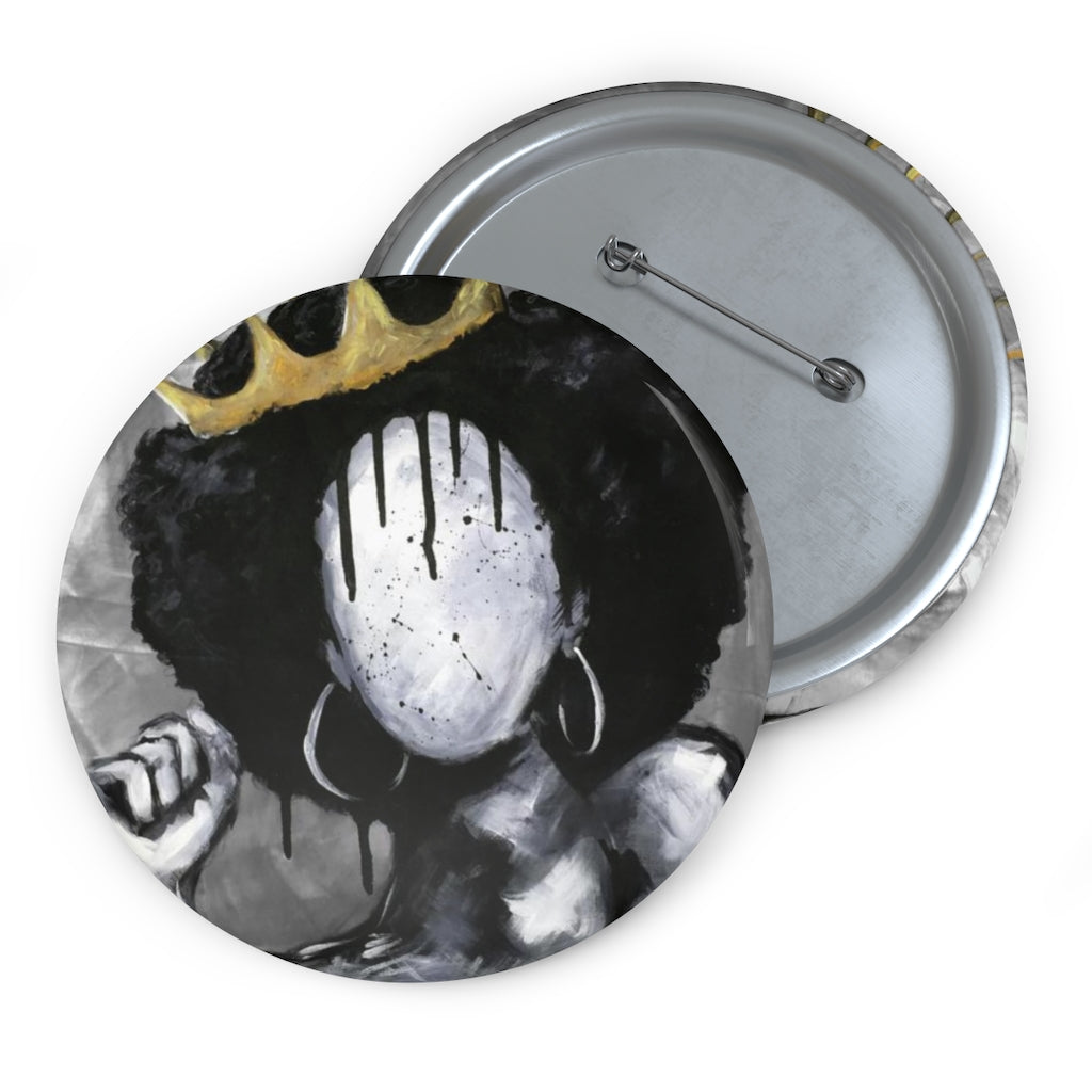 Naturally Queen Custom Pin Buttons