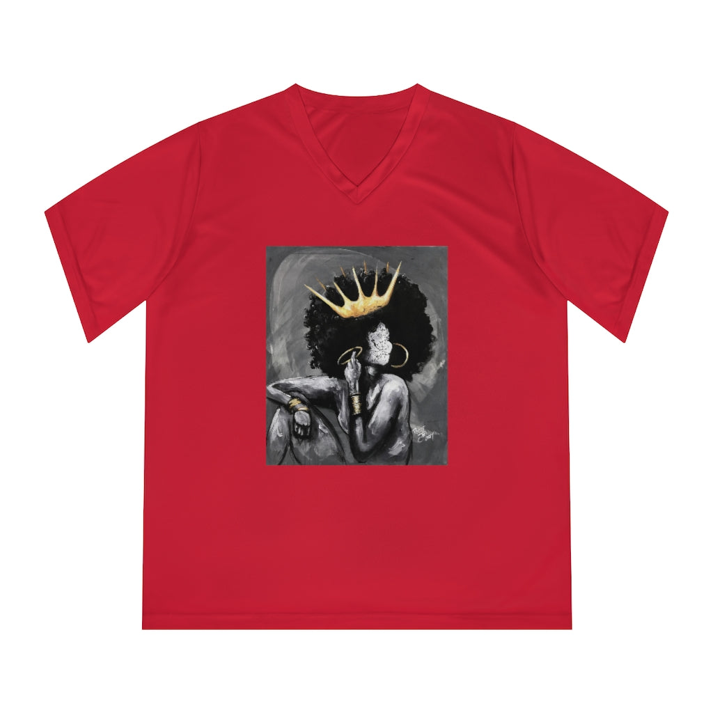 Naturally Queen VI Women's Performance V-Neck T-Shirt