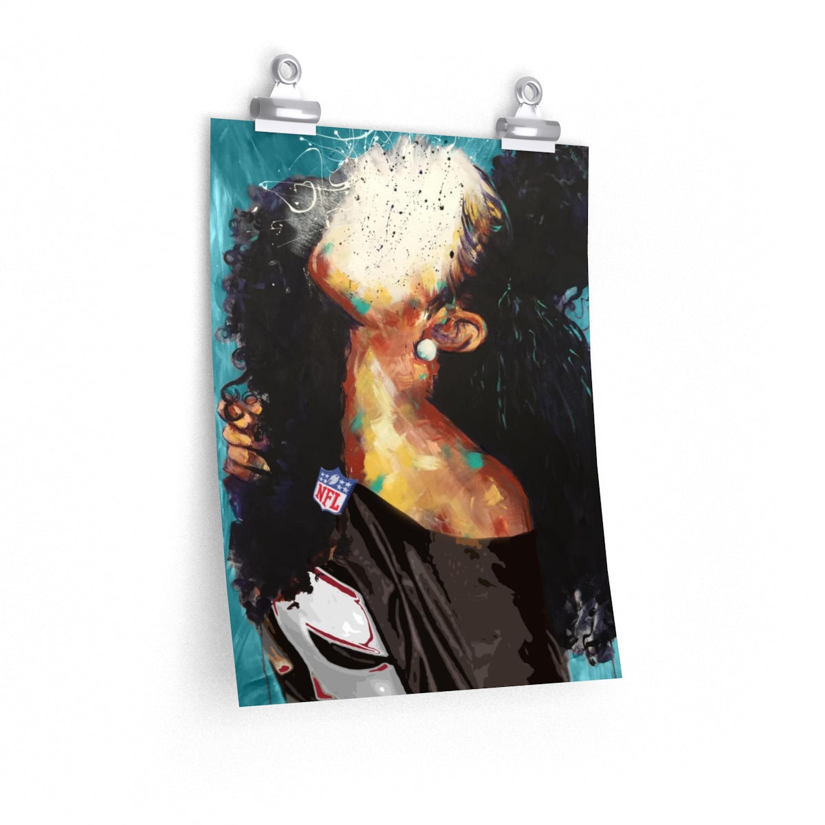 Naturally Falcons III TEAL Premium Matte vertical posters