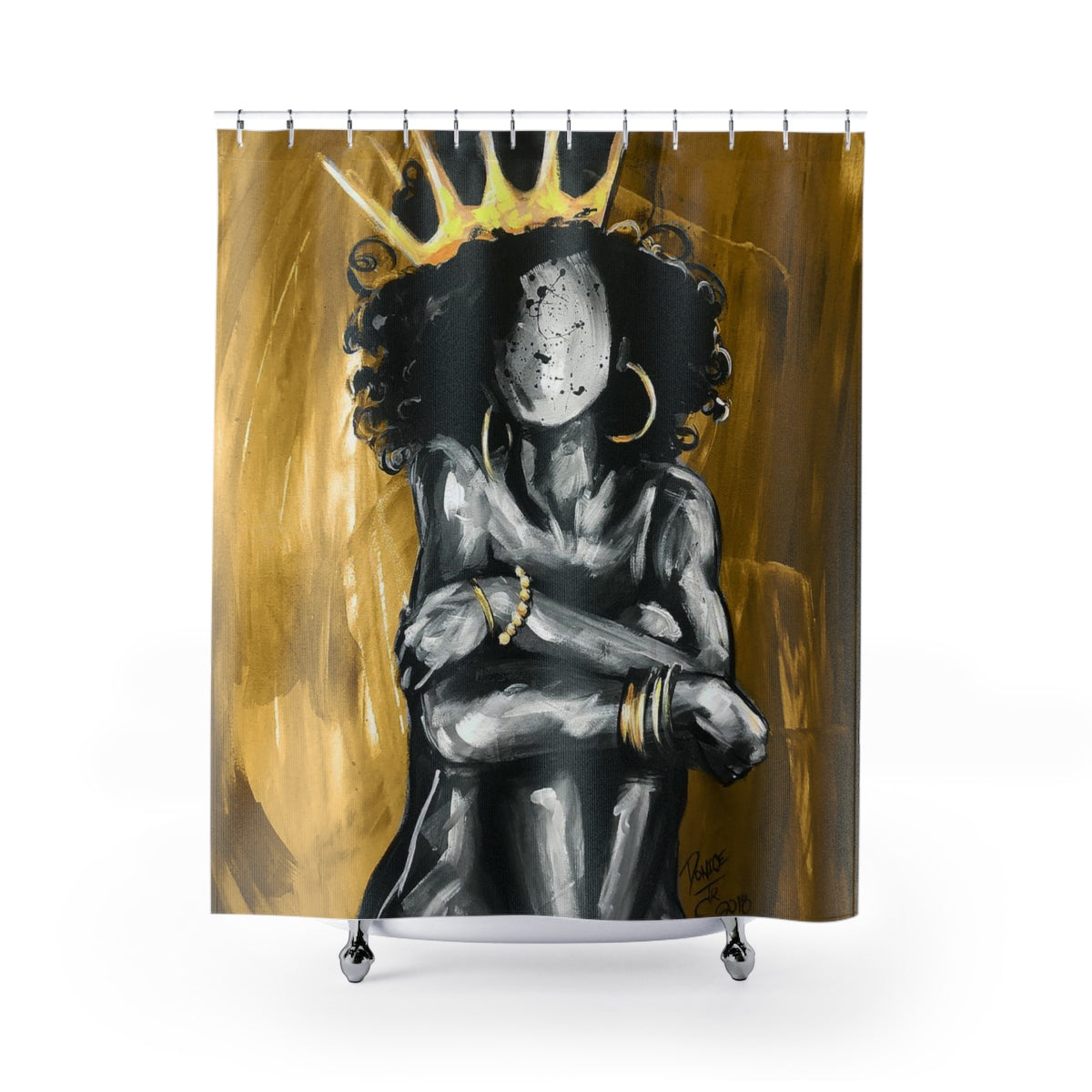 Naturally Queen IX GOLD Shower Curtains