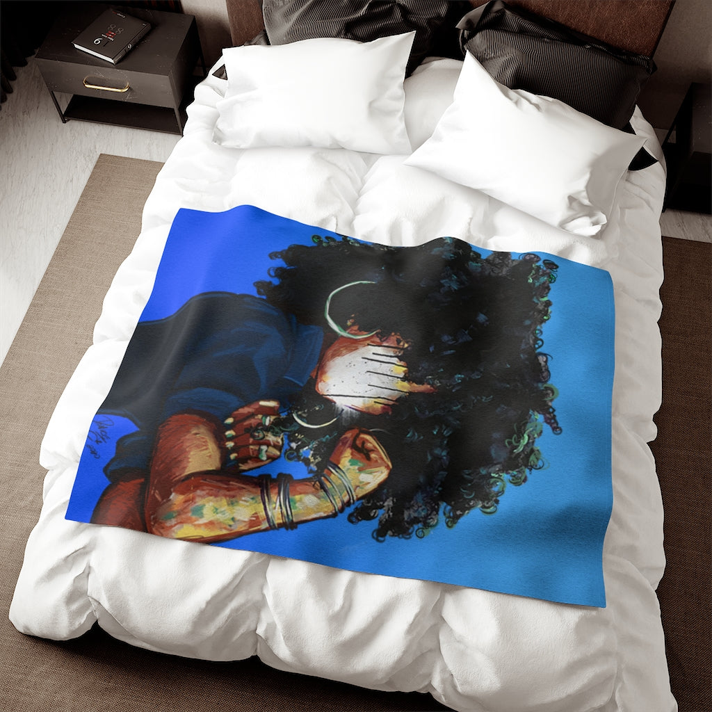 Naturally the Riveter BLUESweatshirt Blanket