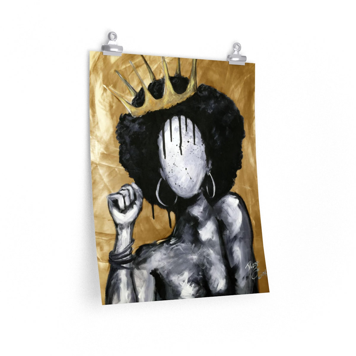 Naturally Queen I GOLD Premium Matte vertical posters