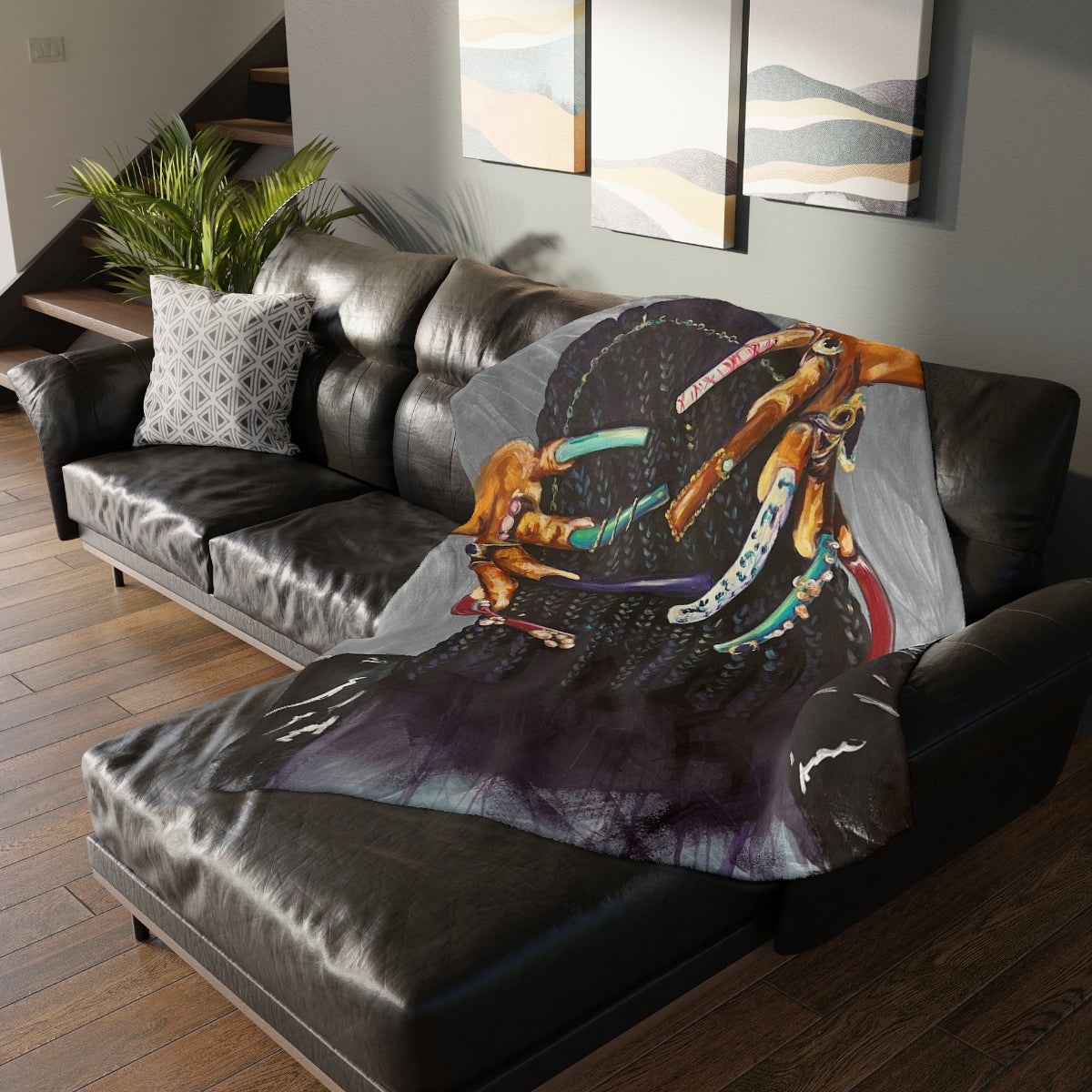 Naturally the Culture I Velveteen Minky Blanket (Two-sided print)