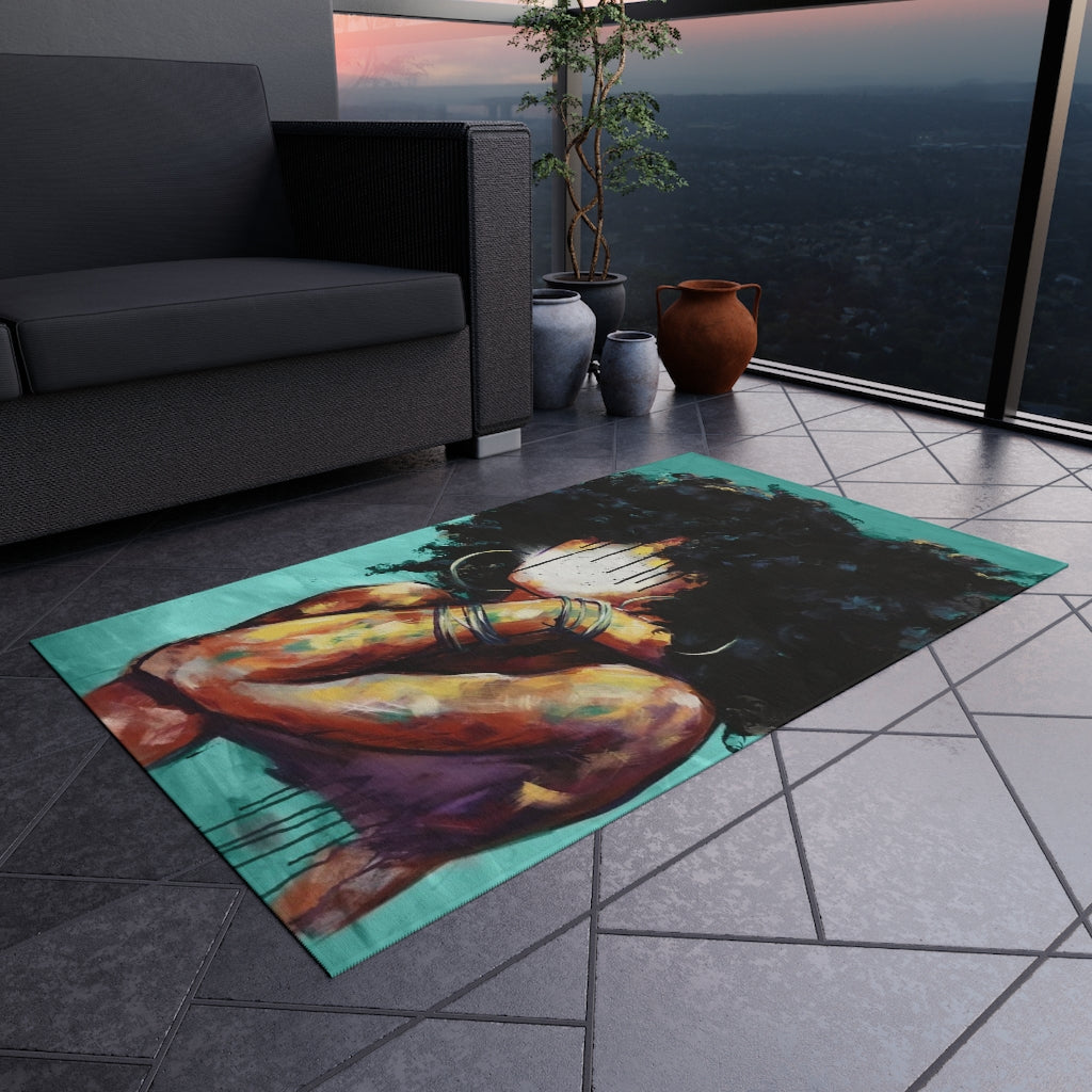 Naturally II TEAL Outdoor Rug