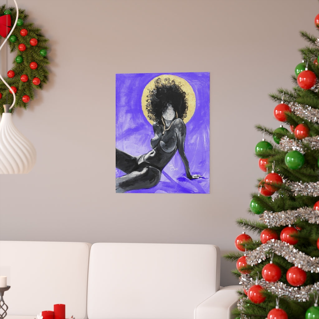 Naturally Nude III PURPLE Premium Matte vertical posters