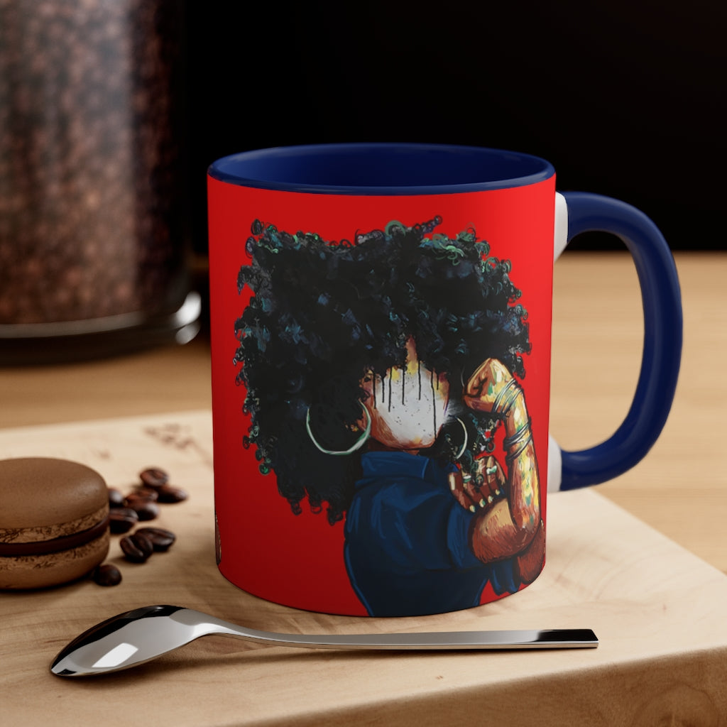 Naturally the Riveter RED Accent Coffee Mug, 11oz
