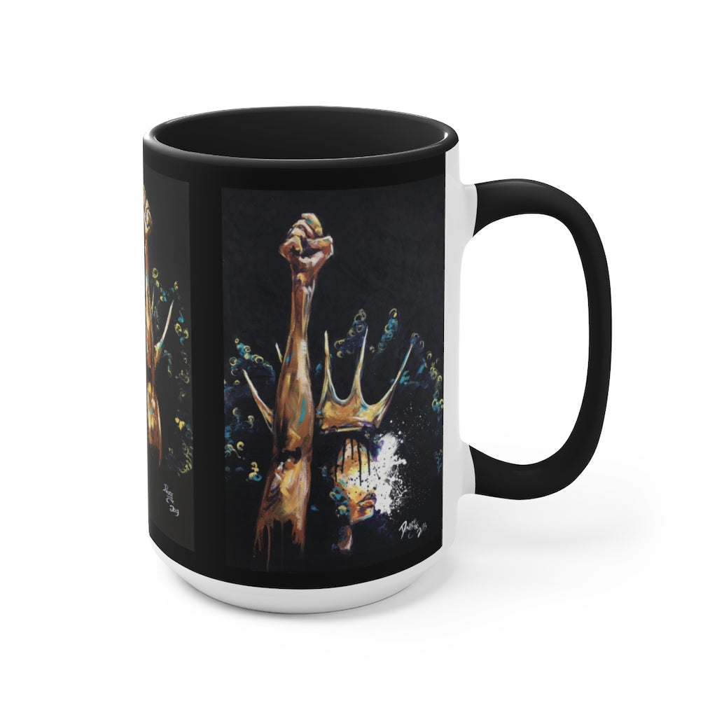 Naturally King and Queen Badu Accent Mug