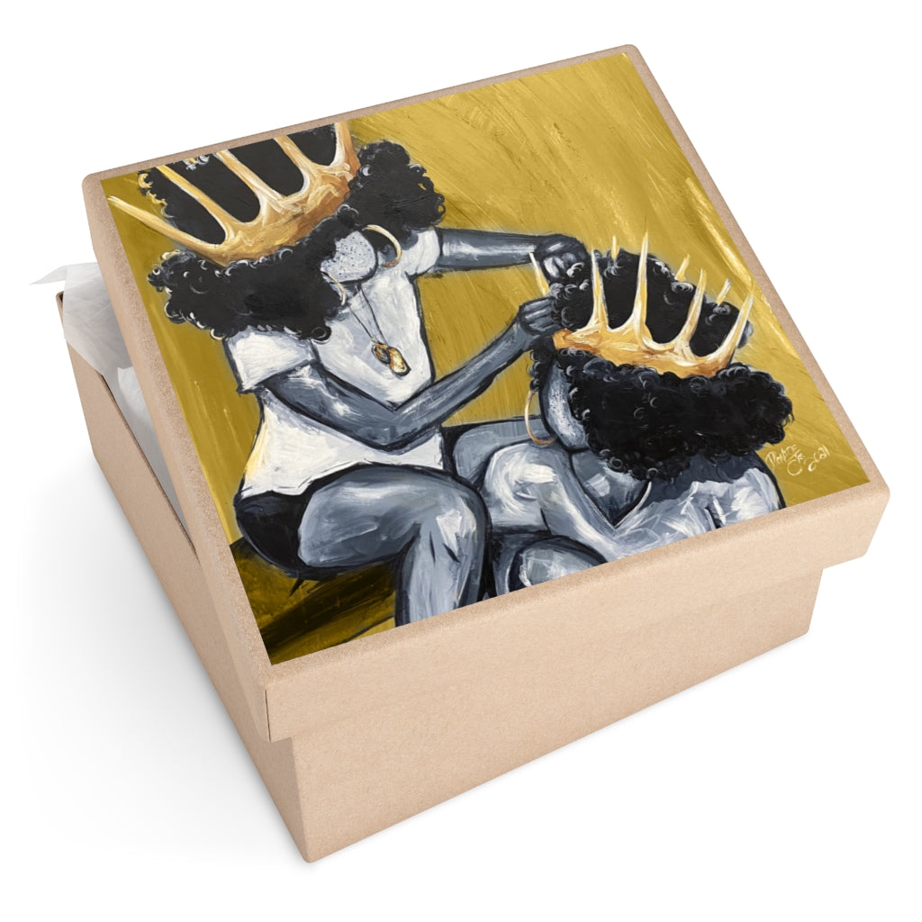 Naturally Queens GOLD Square Vinyl Stickers