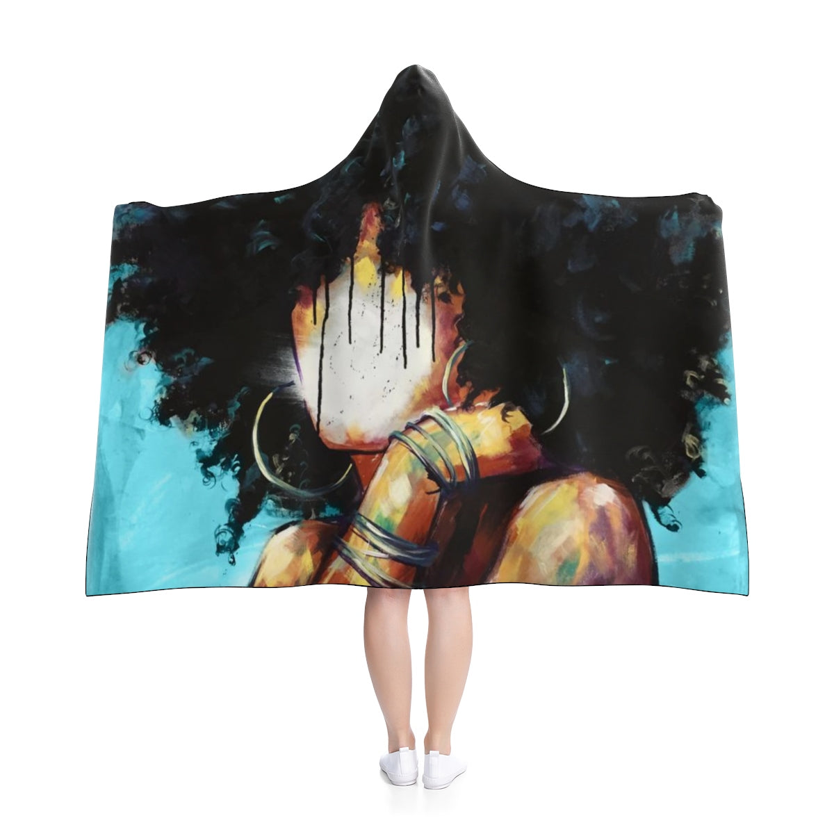 Naturally II BLUE Hooded Blanket
