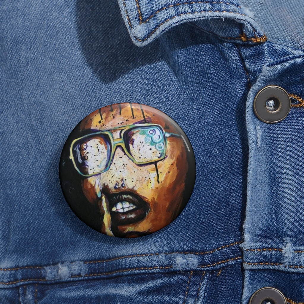 Naturally Tan Custom Pin Buttons